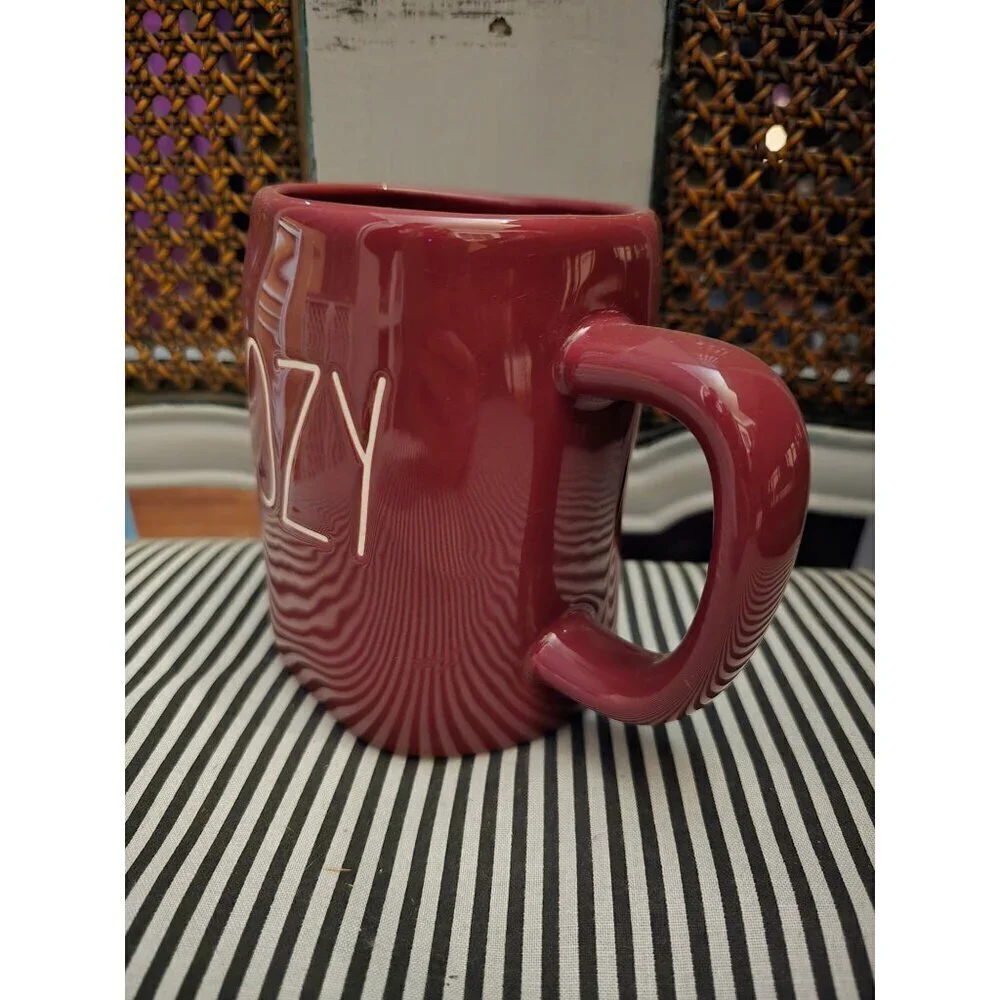 NWT Rae Dunn Artisan by Magenta Red Cozy Coffee Mug Fall Farmhouse